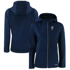 Philadelphia Phillies Cutter & Buck Women's Evoke Eco Softshell Recycled Full-Zip Jacket Outlet