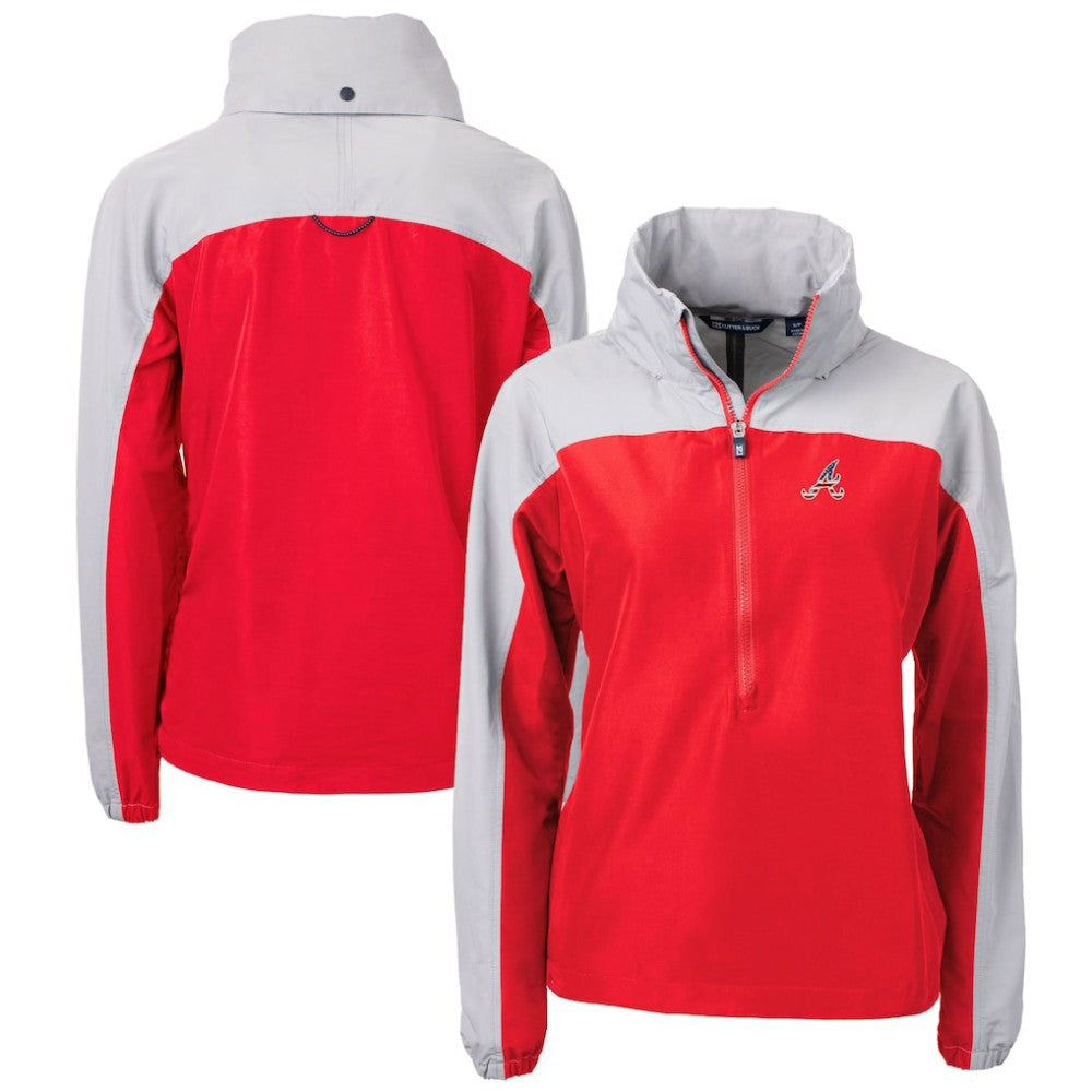 Atlanta Braves Cutter & Buck Women's Charter Eco Recycled Anorak Jacket for sale