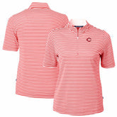 Cincinnati Reds Cutter & Buck Women's Virtue Eco Pique Stripe Top Online