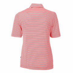 Cincinnati Reds Cutter & Buck Women's Virtue Eco Pique Stripe Top Online