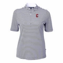 Cleveland Guardians Cutter & Buck Women's Virtue Eco Pique Stripe Top Near Me