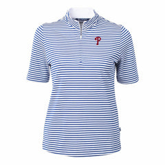 Philadelphia Phillies Cutter & Buck Women's Virtue Eco Pique Stripe Top Online