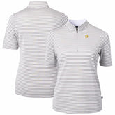 Pittsburgh Pirates Cutter & Buck Women's Virtue Eco Pique Stripe Top for sale