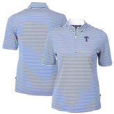 Texas Rangers Cutter & Buck Women's Virtue Eco Pique Stripe Top Near Me