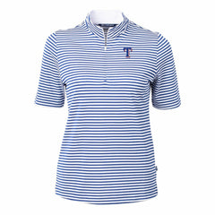 Texas Rangers Cutter & Buck Women's Virtue Eco Pique Stripe Top Near Me