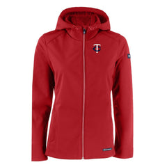 Minnesota Twins Cutter & Buck Women's Evoke Eco Softshell Recycled Full-Zip Jacket for sale