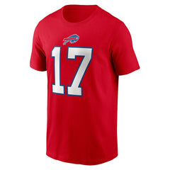 Josh Allen Buffalo Bills Player Name & Number T-Shirt - Red - Nike