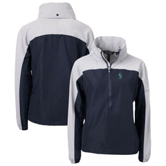 Seattle Mariners Cutter & Buck Women's Charter Eco Recycled Half-Zip Anorak Jacket for sale