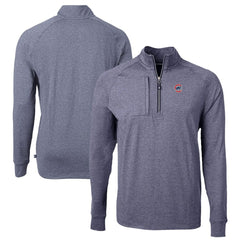 Chicago Cubs Cutter & Buck Big & Tall Adapt Eco Knit Stretch Recycled Quarter-Zip Pullover Top Outlet