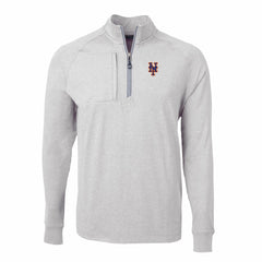 New York Mets Cutter & Buck Big & Tall Adapt Eco Knit Stretch Recycled Quarter-Zip Pullover Top Discount