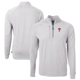 Philadelphia Phillies Cutter & Buck Big & Tall Adapt Eco Knit Stretch Recycled Quarter-Zip Pullover Top Discount