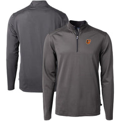 Baltimore Orioles Cutter & Buck Virtue Eco Pique Micro Stripe Big & Tall Recycled Quarter-Zip Pullover Top Sale
