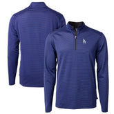 Los Angeles Dodgers Cutter & Buck Virtue Eco Pique Micro Stripe Big & Tall Recycled Quarter-Zip Pullover Top Outlet