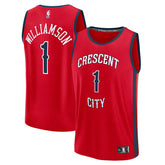 Fanatics Zion Williamson New Orleans Pelicans Fast Break Replica Jersey Statement Edition Red