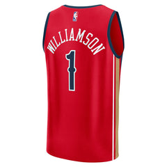 Fanatics Zion Williamson New Orleans Pelicans Fast Break Replica Jersey Statement Edition Red