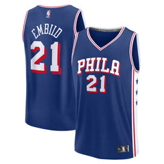 Fanatics Joel Embiid Philadelphia 76ers Fast Break Replica Jersey Icon Edition Royal