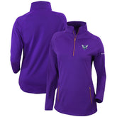 Columbia Charlotte Hornets Women's Omni-Wick Outward Nine Quarter-Zip Pullover Top Purple