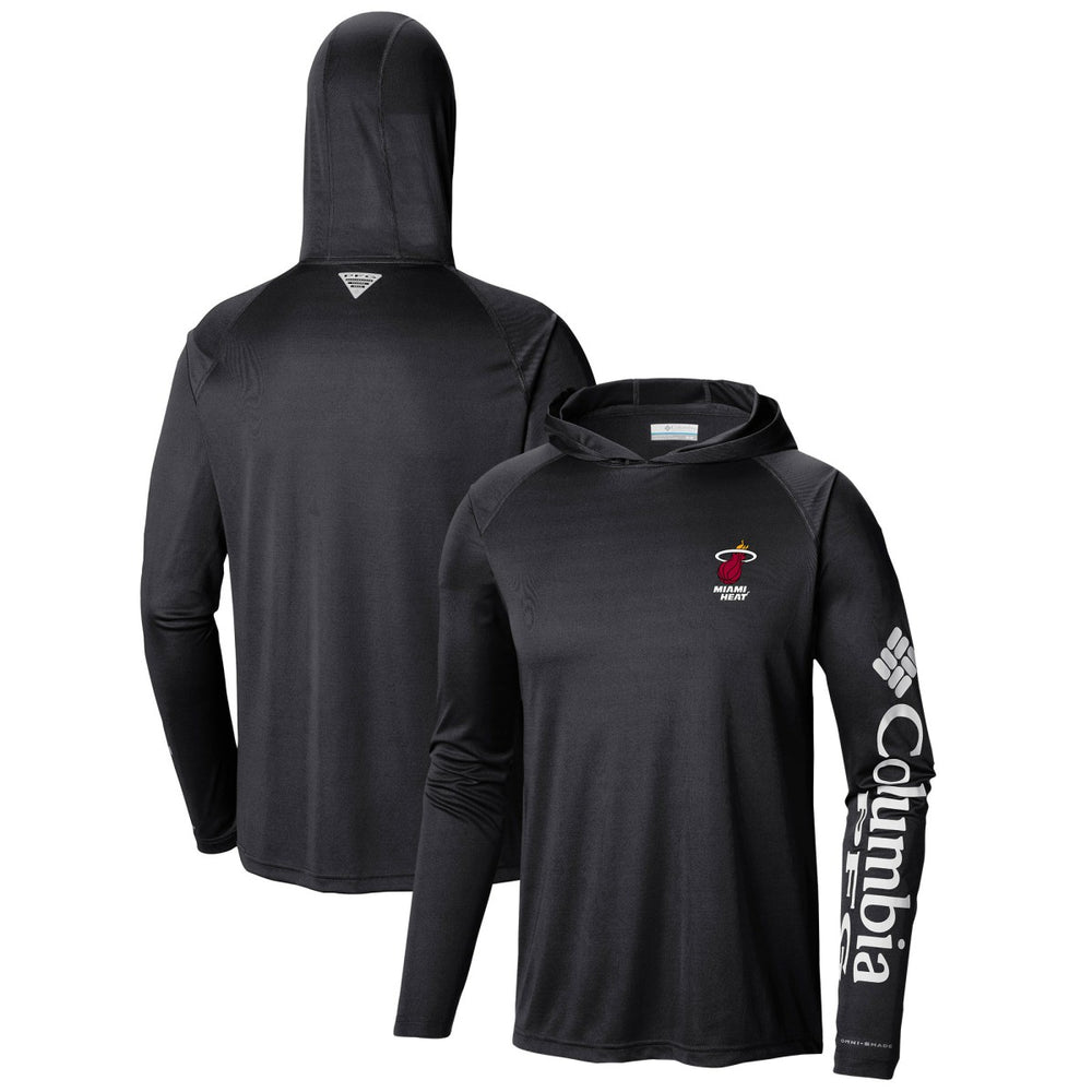 Columbia Miami Heat Terminal Tackle Long Sleeve Hoodie T-Shirt Black