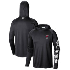 Columbia Miami Heat Terminal Tackle Long Sleeve Hoodie T-Shirt Black