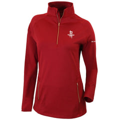 Columbia Houston Rockets Women's Omni-Wick Outward Nine Quarter-Zip Pullover Top Red