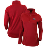 Columbia New Orleans Pelicans Women's Omni-Wick Outward Nine Quarter-Zip Pullover Top Red