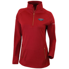 Columbia New Orleans Pelicans Women's Omni-Wick Outward Nine Quarter-Zip Pullover Top Red