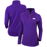 Columbia Sacramento Kings Women's Omni-Wick Outward Nine Quarter-Zip Pullover Top Purple