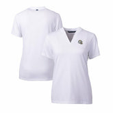Los Angeles Chargers Cutter & Buck Women's Helmet Logo DryTec Forge Stretch V-Neck Blade Top - White - NFL