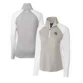 San Francisco 49ers Cutter & Buck Women's Helmet Logo DryTec Forge Tonal Stripe Stretch Half-Zip Top - White - NFL