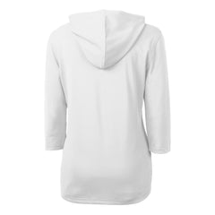 Washington Commanders Cutter & Buck Women's Helmet Logo DryTec Virtue Eco Pique Recycled Half-Zip Pullover Hoodie - White - NFL