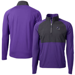 Minnesota Vikings Cutter & Buck Helmet Adapt Eco Knit Hybrid Recycled Quarter-Zip Pullover Top - Purple - NFL