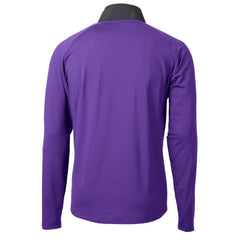 Minnesota Vikings Cutter & Buck Helmet Adapt Eco Knit Hybrid Recycled Quarter-Zip Pullover Top - Purple - NFL