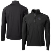 Minnesota Vikings Cutter & Buck Helmet Adapt Eco Knit Hybrid Recycled Quarter-Zip Pullover Top - Black - NFL