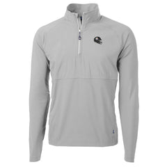 Pittsburgh Steelers Cutter & Buck Helmet Adapt Eco Knit Hybrid Recycled Quarter-Zip Pullover Top - Silver - NFL