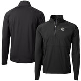 Miami Dolphins Cutter & Buck Helmet Adapt Eco Knit Hybrid Recycled Quarter-Zip Pullover Top - Black - NFL