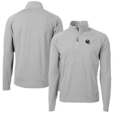 New York Giants Cutter & Buck Helmet Adapt Eco Knit Hybrid Recycled Quarter-Zip Pullover Top - Silver - NFL