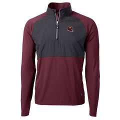 Washington Commanders Cutter & Buck Helmet Adapt Eco Knit Hybrid Recycled Quarter-Zip Pullover Top - Burgundy - NFL