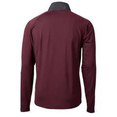 Washington Commanders Cutter & Buck Helmet Adapt Eco Knit Hybrid Recycled Quarter-Zip Pullover Top - Burgundy - NFL