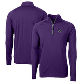 Minnesota Vikings Cutter & Buck Helmet Adapt Eco Knit Stretch Recycled Quarter-Zip Pullover Top - Purple - NFL