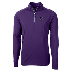 Minnesota Vikings Cutter & Buck Helmet Adapt Eco Knit Stretch Recycled Quarter-Zip Pullover Top - Purple - NFL