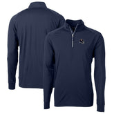 Chicago Bears Cutter & Buck Helmet Adapt Eco Knit Stretch Recycled Quarter-Zip Pullover Top - Navy - NFL