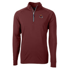 Washington Commanders Cutter & Buck Helmet Adapt Eco Knit Stretch Recycled Quarter-Zip Pullover Top - Burgundy - NFL
