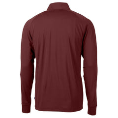 Washington Commanders Cutter & Buck Helmet Adapt Eco Knit Stretch Recycled Quarter-Zip Pullover Top - Burgundy - NFL