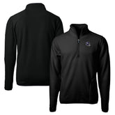 Minnesota Vikings Cutter & Buck Helmet Cascade Eco Sherpa Fleece Quarter-Zip Pullover Jacket - Black - NFL