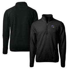 Minnesota Vikings Cutter & Buck Helmet Cascade Eco Sherpa Fleece Quarter-Zip Pullover Jacket - Black - NFL