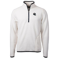 Denver Broncos Cutter & Buck Helmet Cascade Eco Sherpa Fleece Quarter-Zip Pullover Jacket - White - NFL
