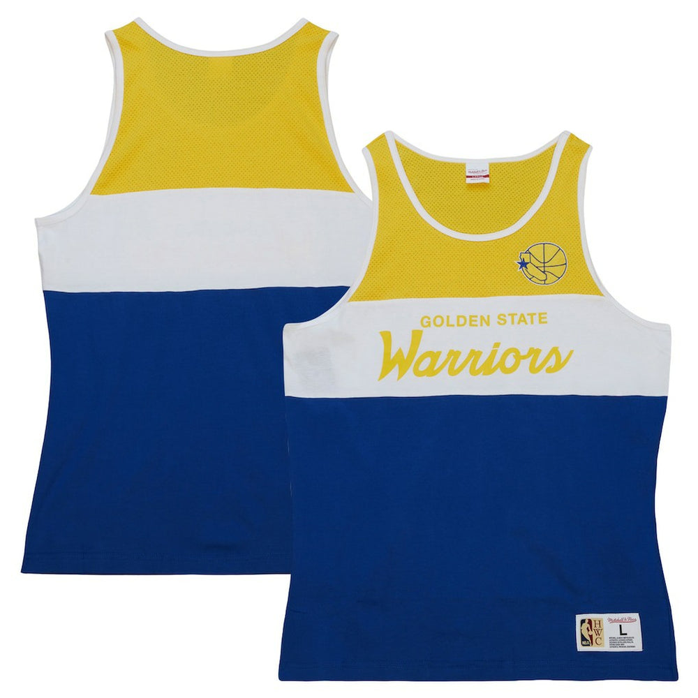 Mitchell & Ness Golden State Warriors Special Script Tank Top Royal