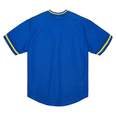 Mitchell & Ness Golden State Warriors Jumbotron 3.0 Mesh V-Neck T-Shirt Gold