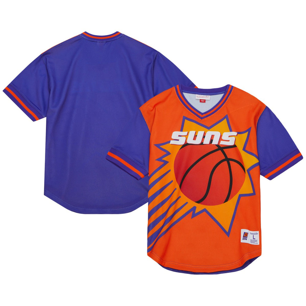 Mitchell & Ness Phoenix Suns Jumbotron 3.0 Mesh V-Neck T-Shirt Orange