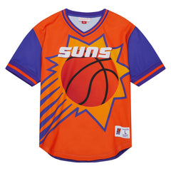 Mitchell & Ness Phoenix Suns Jumbotron 3.0 Mesh V-Neck T-Shirt Orange